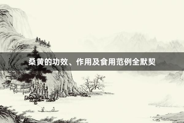 桑黄的功效、作用及食用范例全默契